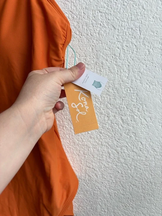 NWT Kona Sol Orange One-Piece Swimsuit XL - Picture 3 of 4